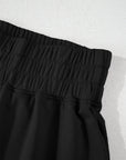 Solid Cropped Tee & Ruffle High Waist Skort Set