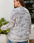 Plus Size Camouflage Crewneck Sweatshirt