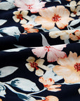 Floral Short Sleeve Smocked High Waist Maxi Dress