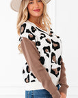 Jocelyn Block Patchwork Sleeve Sweater