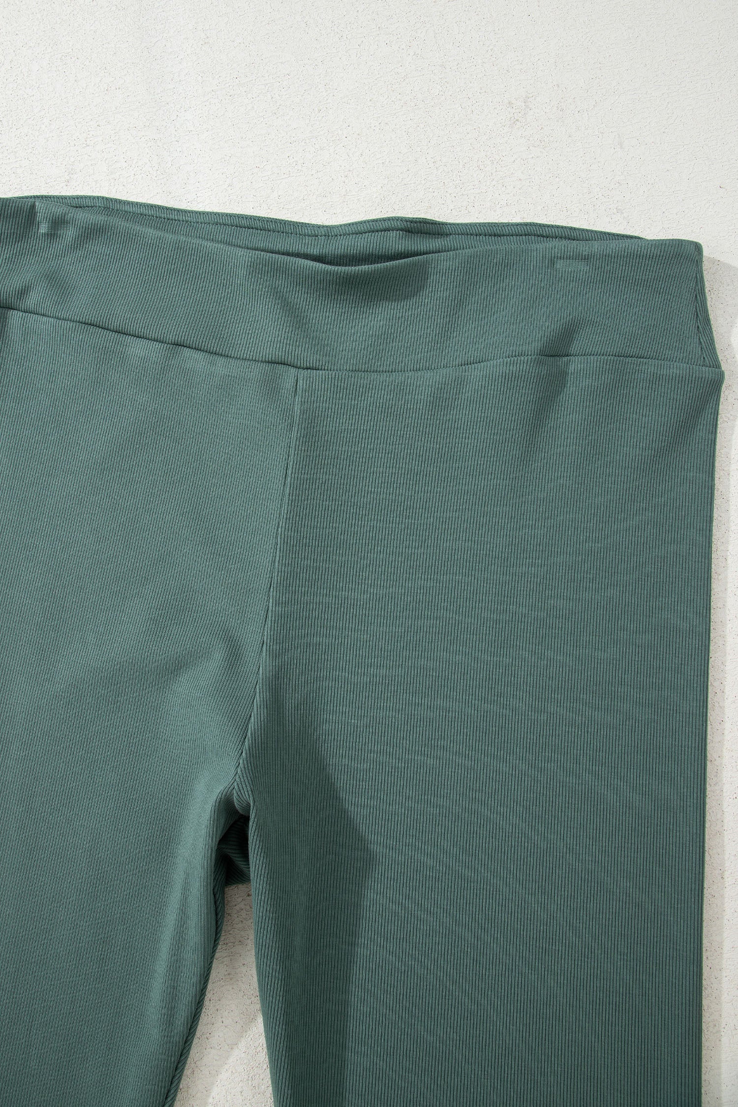 Solid Oversize Sweatshirt and Ribbed Leggings Set