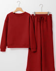 Textured Top and Pants Set