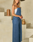 Maya Cropped Wide Leg Overalls