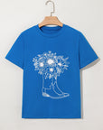 Sunflower Boots Western Fashion Tee
