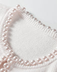 Pearl Embellished Open-Front Cardigan