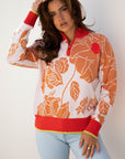 Theaella Zip Collared Pullover Sweater