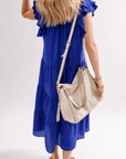 Zelda Collared Tiered Midi Dress