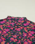 Floral Mesh Short Sleeve Top