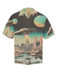 Baha Ranch Retro Pop Western Space Cowboy Camp Shirt
