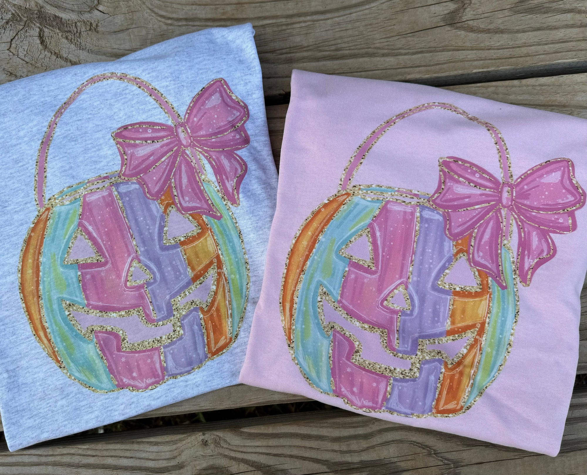 Watercolor pumpkin tee &amp; sweatshirt FAUX Glitter unisex tee