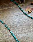 33” Graduated Turquoise & Spiny Oyster Necklace