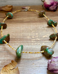 22” Chunky Turquoise & Shell Heishi Necklace