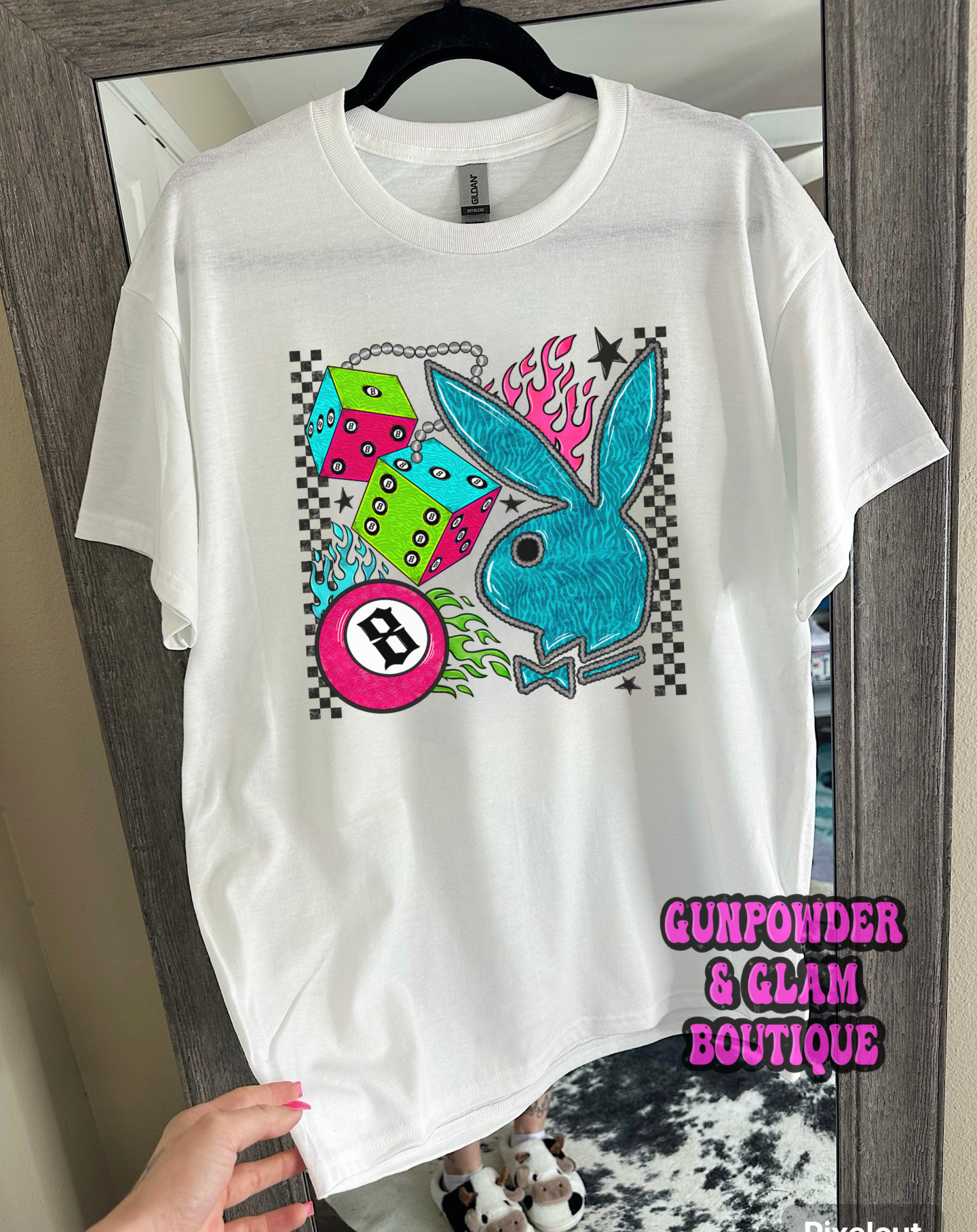 Grunge Bunny Tee or Crewneck