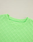 Checker Textured Tee and Drawstring Shorts