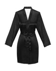 Vintage Cowboy and Horse Women's Long Sleeve Belted Satin Feel Dressing Lounge Robe