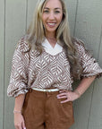 Phoebe Collar Puff Sleeve Top