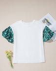 Aileen Floral Puff Sleeve Oversized Top
