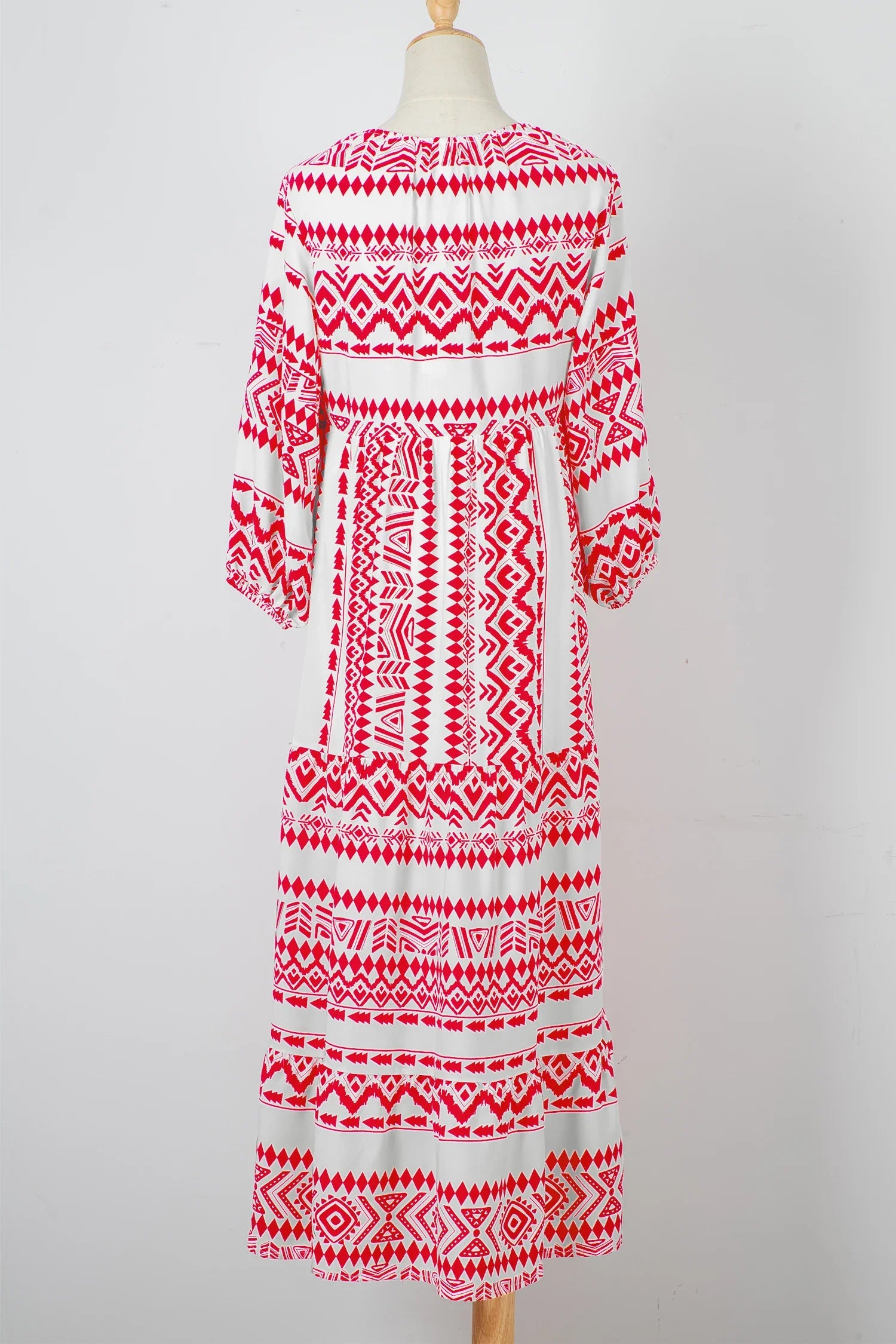 Boho 3/4 Sleeve Maxi Dress