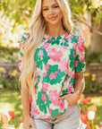 Jolene Ruched Short Sleeve Blouse