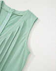 Remy Pintuck Sleeveless Loose Romper