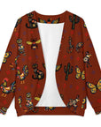 Baha Ranch Colores de Mexico Talavera Floral Animals Drop Shoulder Cardigan