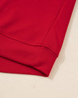 Seramya Striped Detail Varsity Sweatshirt