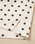 Polka Dot Waffle Knit Top and Pants Lounge Set
