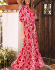 Raquel Paisley Side Slit Maxi Dress