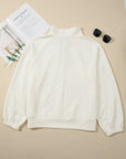 Aria Striped Collar Baggy Sweatshirt