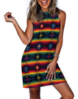 Baha Ranch Colores de Mexico Southwest Serape Sleeveless Mini Dress