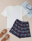 Sylvia Claus Plaid Letter Tee