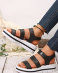 Marley Pu Leather Platform Sandals