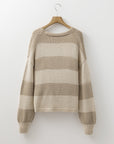 Stripe Colorblock Bow Tie Front Sweater Cardigan