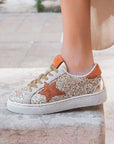 Armani Sequined Lace Up Sneakers