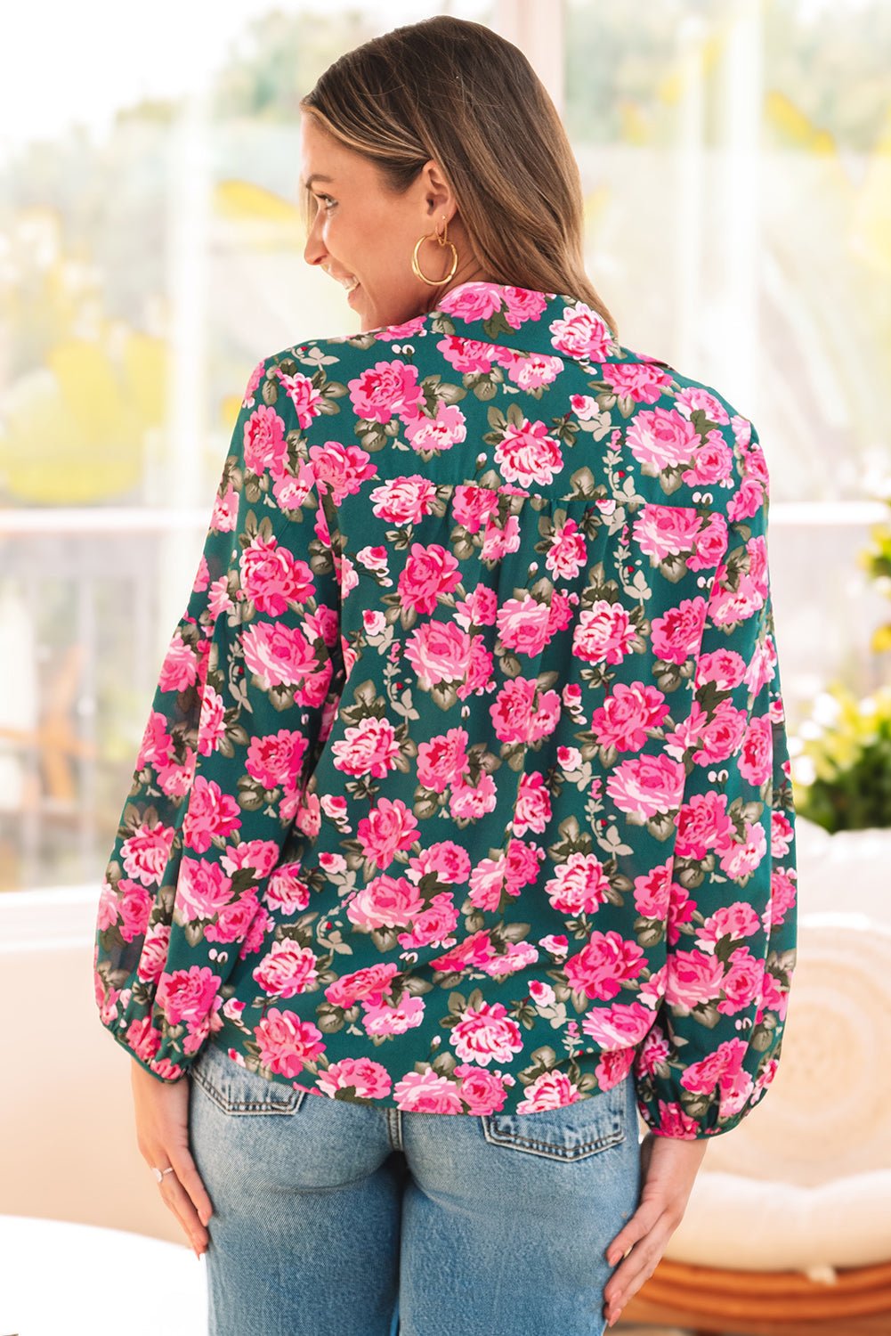 Cleo Collar Puff Sleeve Blouse