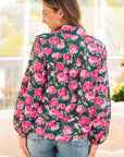 Cleo Collar Puff Sleeve Blouse