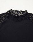 Leopard Mesh Patchwork Long Sleeve Top
