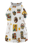 Baha Ranch Vintage Cowgirl Collage Western Tank Top