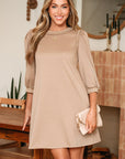 Elise Trim Puff Sleeve Dress