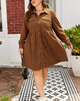Galilea Corduroy Full Collared PLUS Shirt