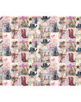Danilo Painted Cowgirl Collage Throw Blanket 60" x 80" Ultra-Soft Micro Fleece Blanket 60" x 80" Made in America
