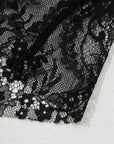 Polka Dot Sheer Lace Patchwork Asymmetric Skirt