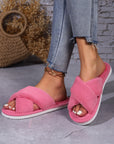 Etta Open toe Fuzzy Slippers