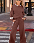 Varsity Stripe Pullover and Drawstring Pant Set
