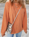 Kamryn Ribbed Corduroy Oversized Sweatshirt