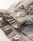 Star Crinkle Textured Kimono Ruffle Sleeve Romper