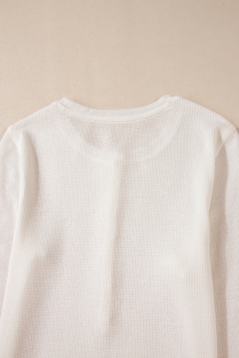Teresa Color Waffle Half Long Sleeve Top