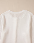 Teresa Color Waffle Half Long Sleeve Top