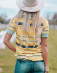 Stripe Short Sleeve Crew Neck T-Shirt