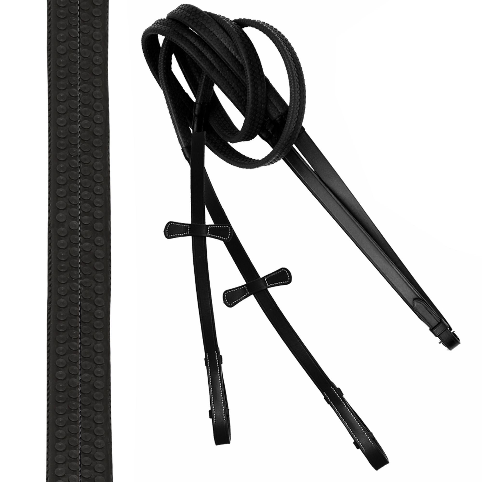 ExionPro Snap Snaffle Jumping Bridle with Rubber Reins